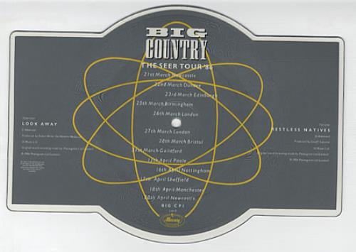Big Country Look Away UK shaped picture disc (picture disc vinyl